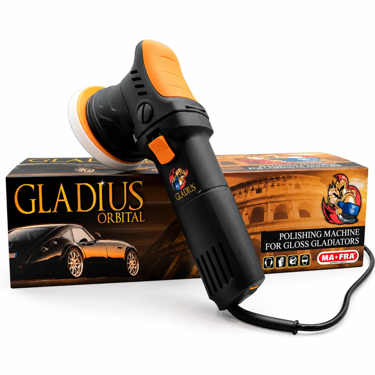 MAFRA Gladius S12 500W random orbital car polisher with 12mm throw