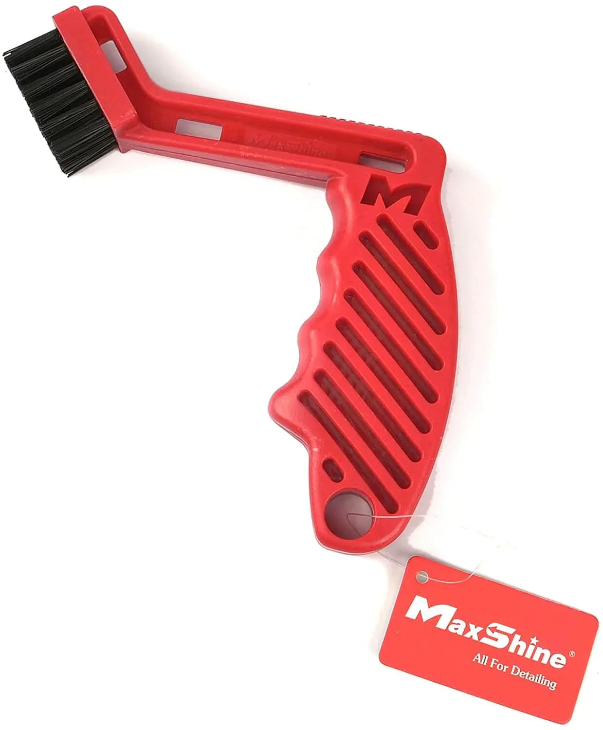 Maxshine polishing pad cleaning brush with angled handle and nylon bristles