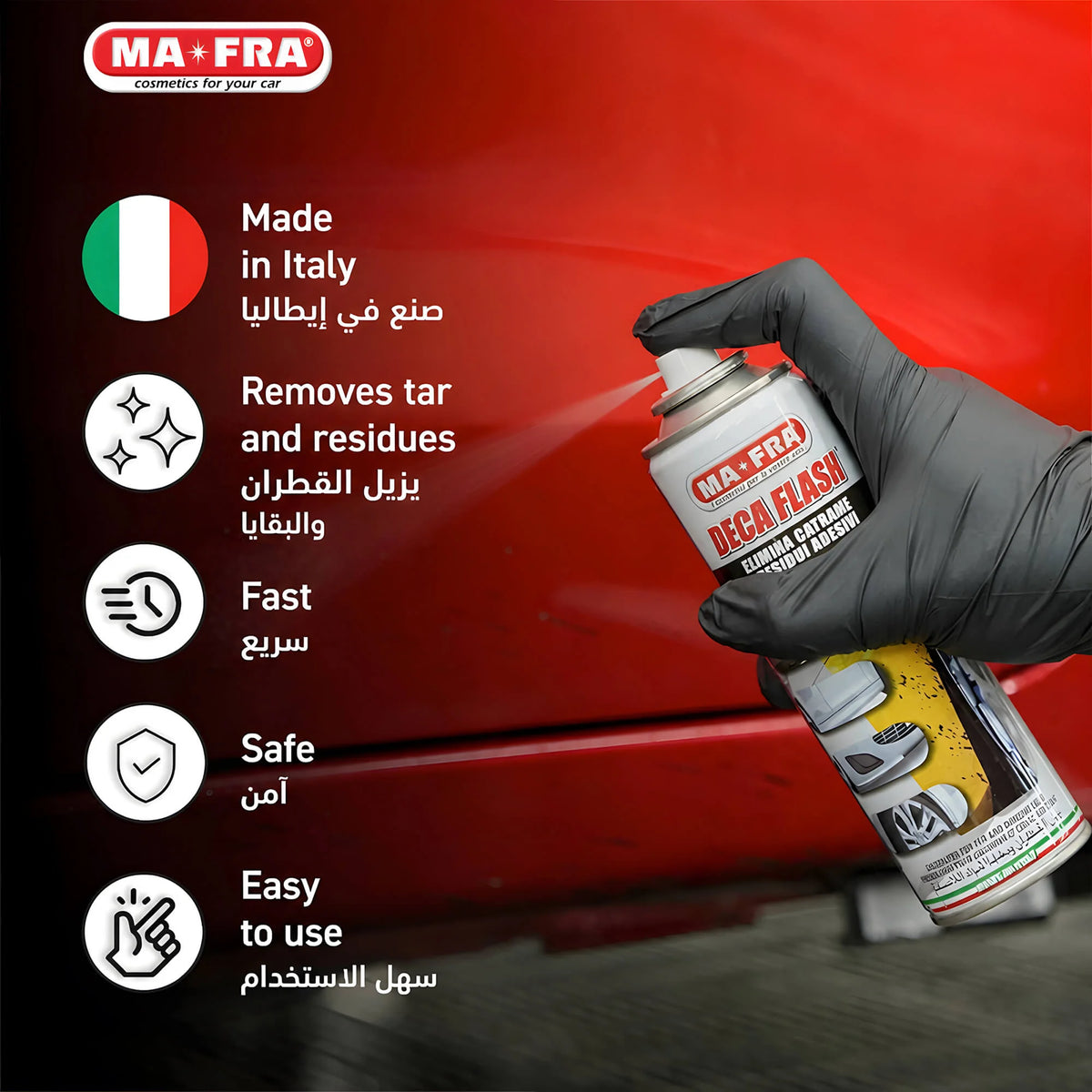 MAFRA Deca Flash on car body