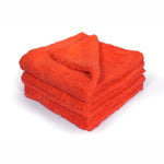 Microfiber Cleaning,Drying and Compound Removal Towel - 16"x16"/40x40cm (Orange 500gsm)."1Pack/ 3PCs  "