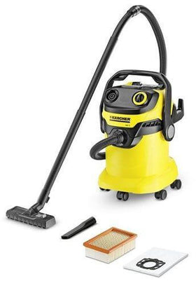 Kärcher WD 5 yellow wet and dry vacuum cleaner with hose and cleaning nozzles