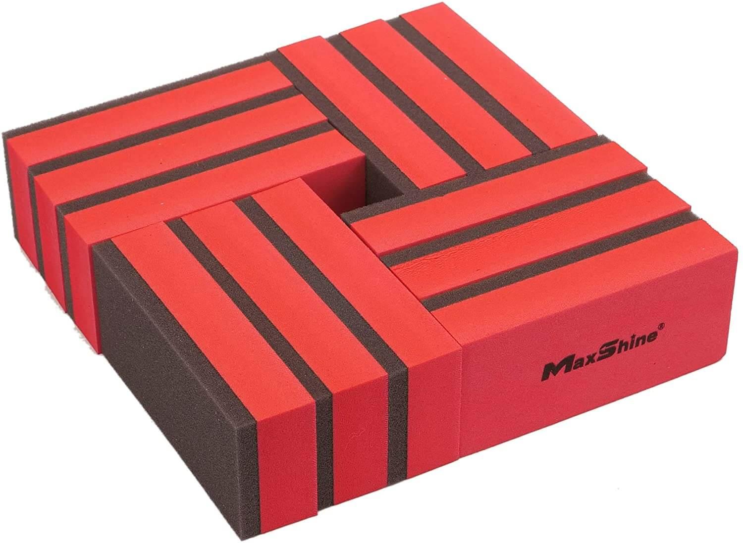 Maxshine red dual-density foam ceramic coating applicator